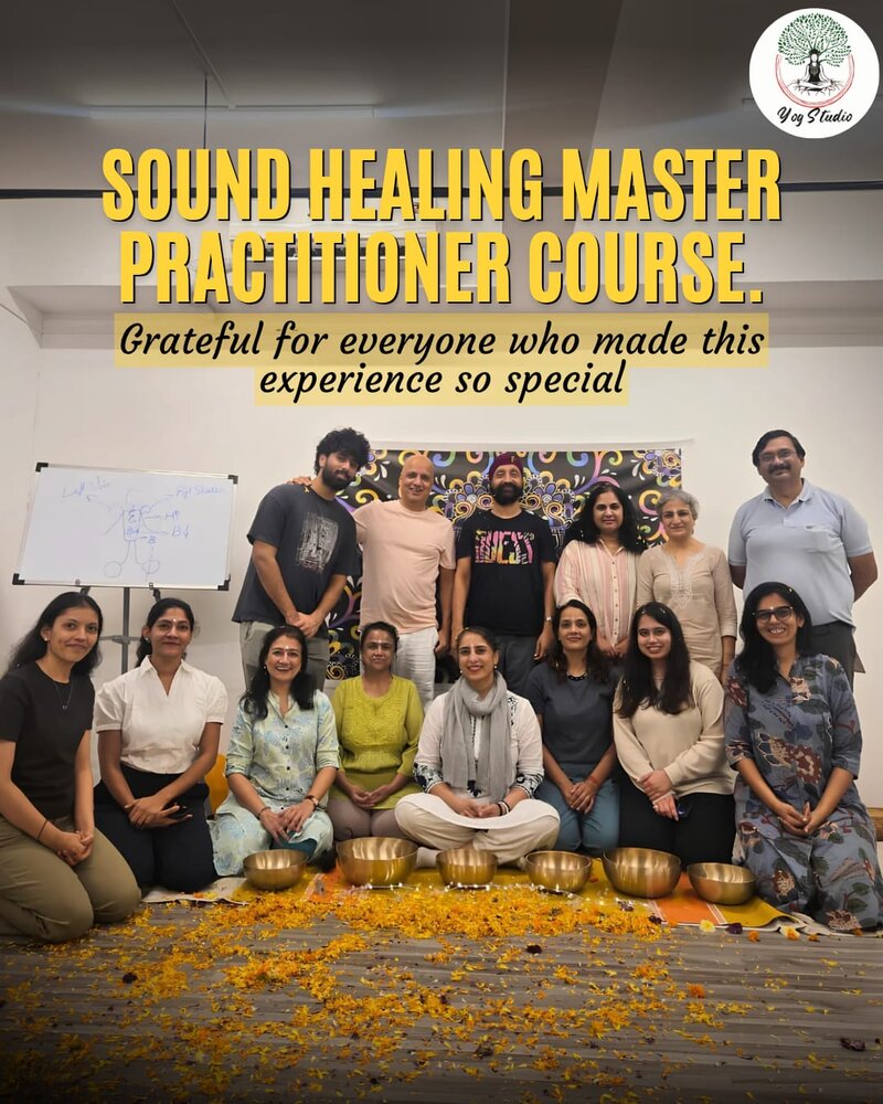 Sound Healing Master Practitioner Certification graduates, August 2026, YogStudio Kharghar