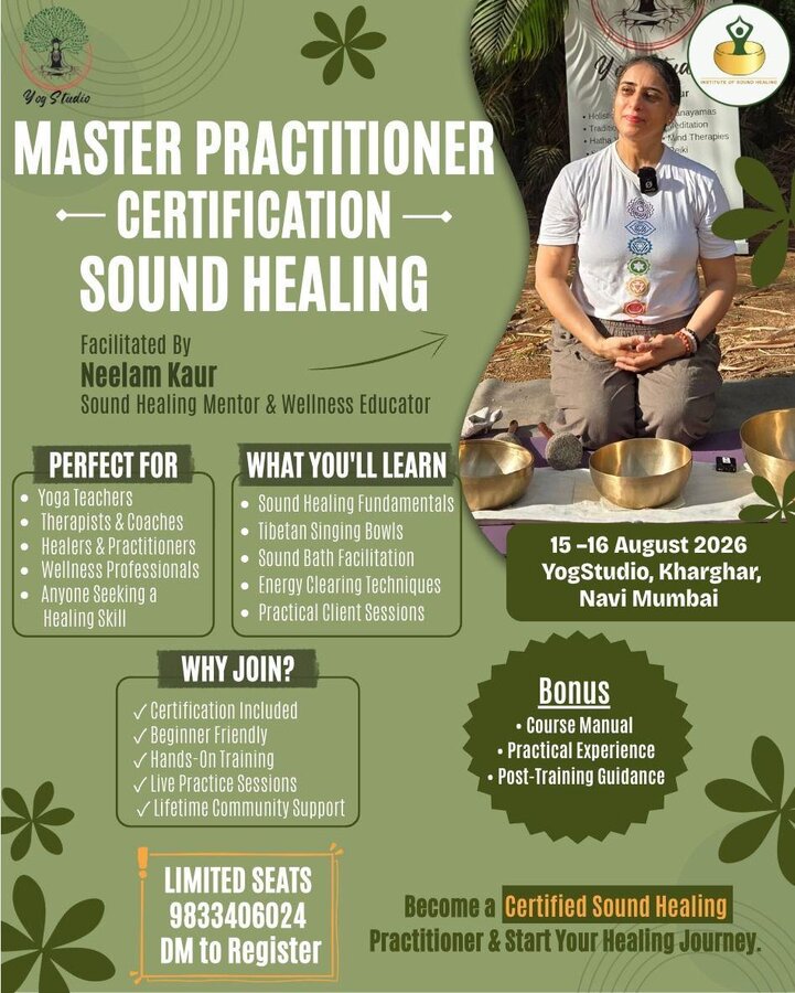 Sound Healing Master Practitioner Certification with Neelam Kaur, Institute of Sound Healing
